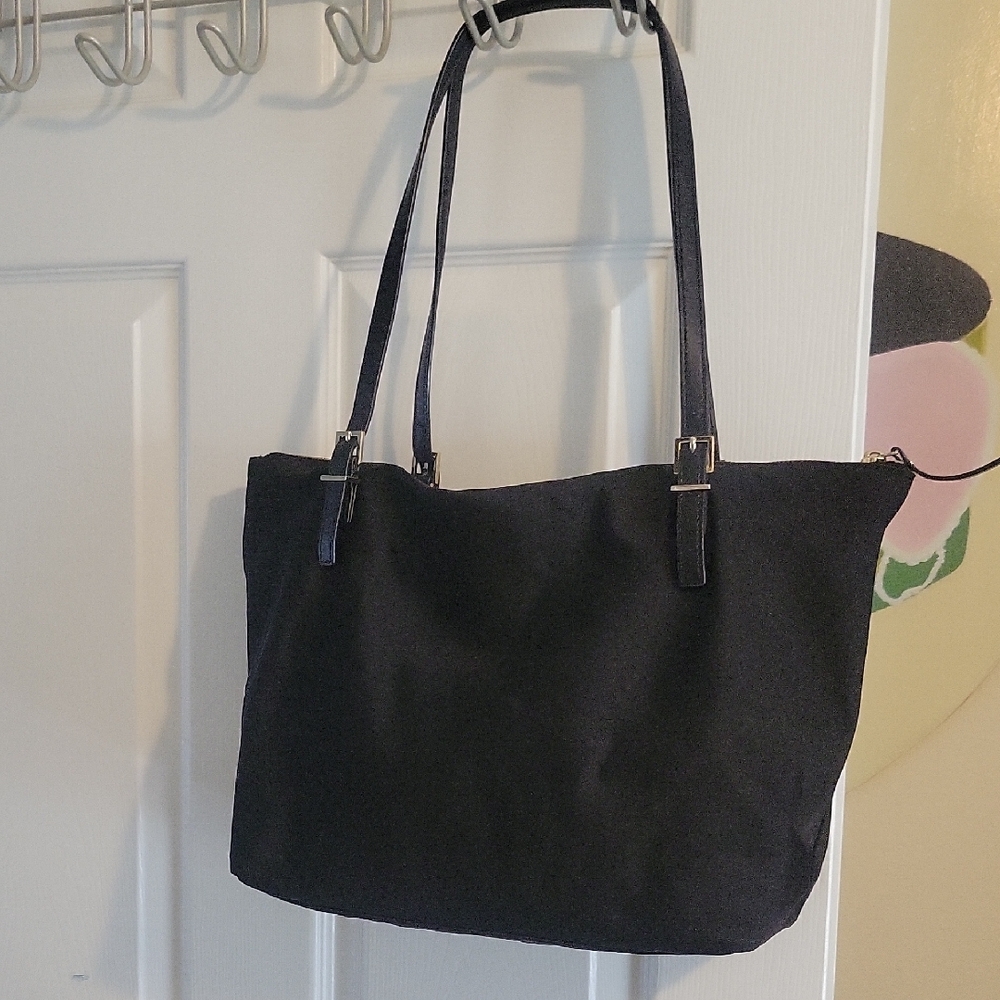 Kate Spade Watson Lane Small/Med Maya Nylon Tote  - Black/gold - Picture 4 of 9